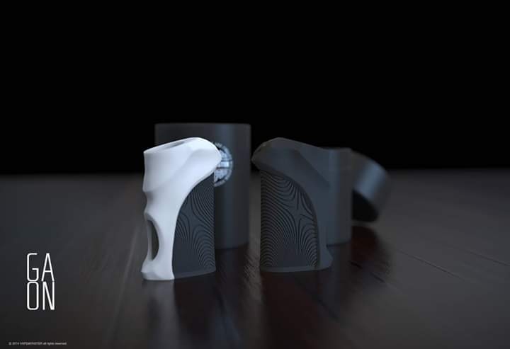 Vapemonster Gaon BF Mod Schwarz-Weiss und Schwarz seitliche Ansicht