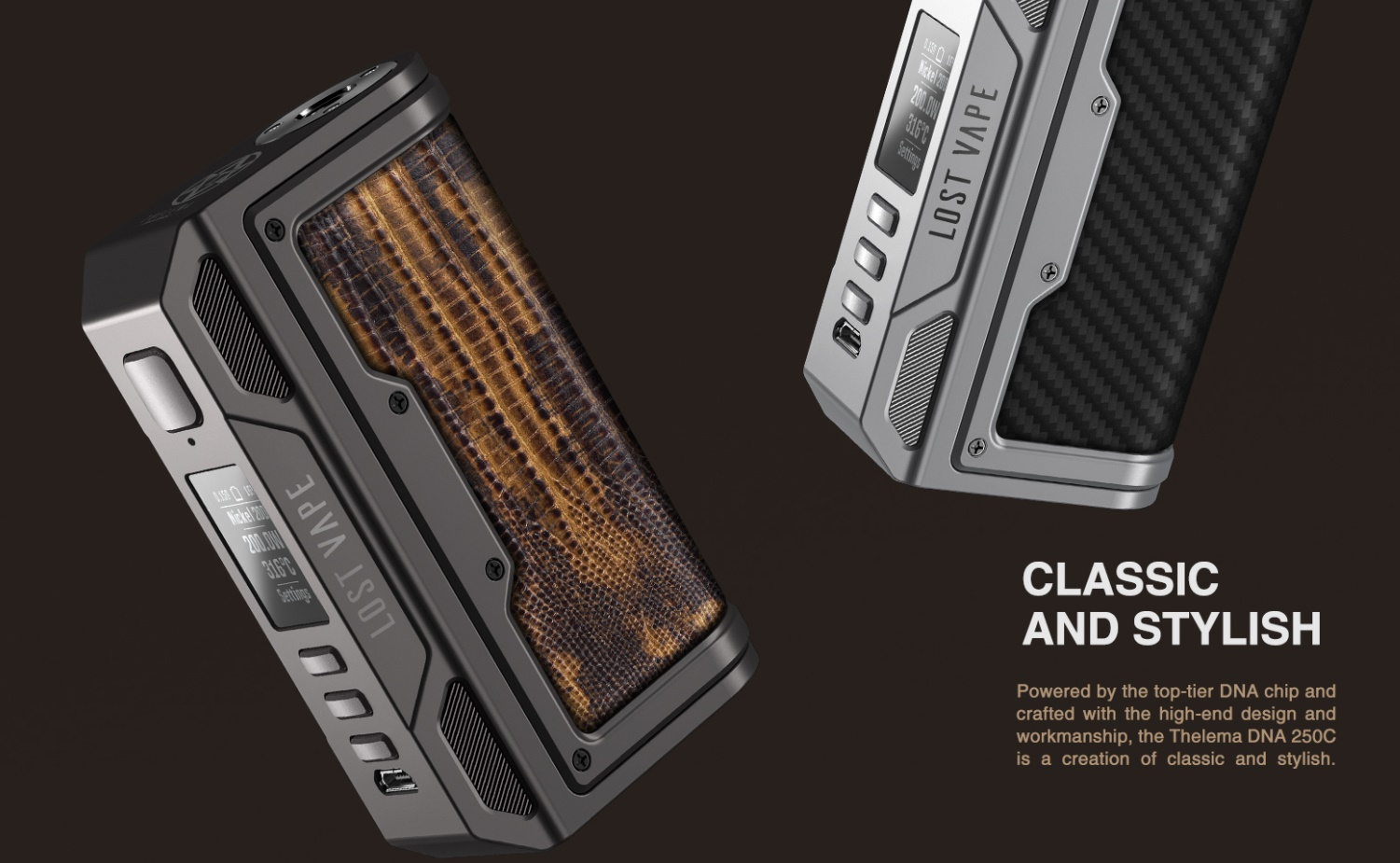 Lost Vape Thelema DNA250C Mod Design und Stil