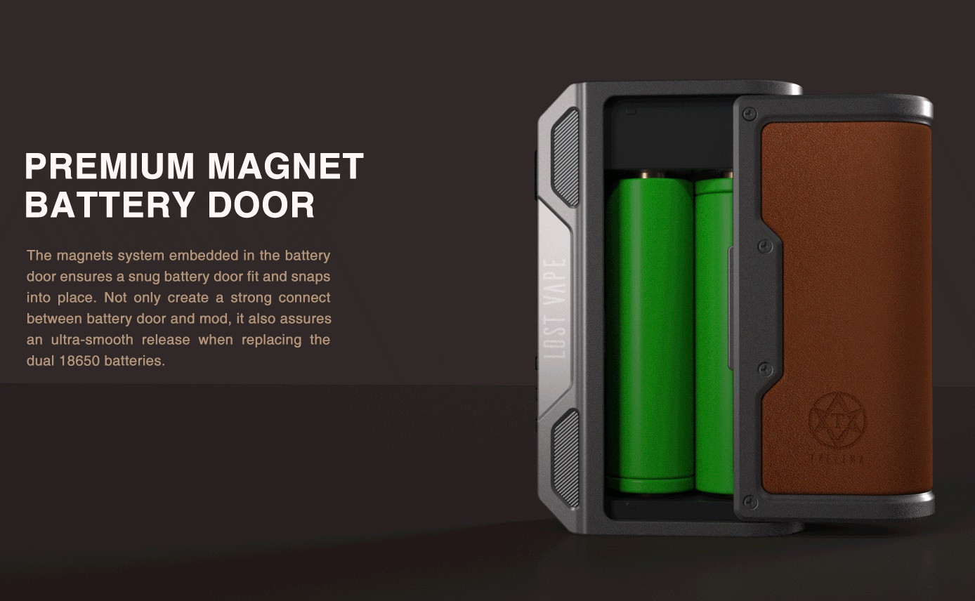 Lost Vape Thelema DNA250C Mod Ansicht Akkudeckel