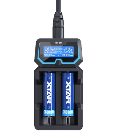 Xtar X2 Ansicht von oben