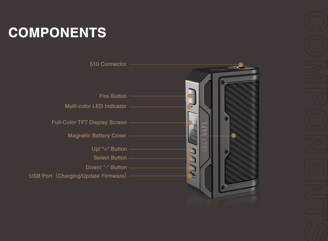 Lost Vape Thelema DNA250C Mod Komponenten