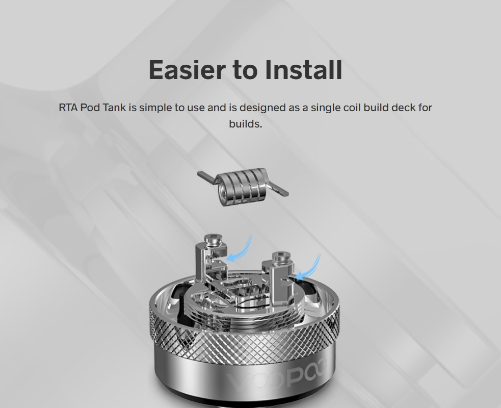 Voopoo P'n'P RTA Befestigung der Wicklung