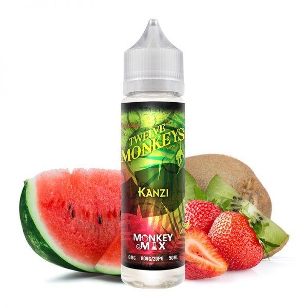 12 Monkeys Kanzi mit Früchten