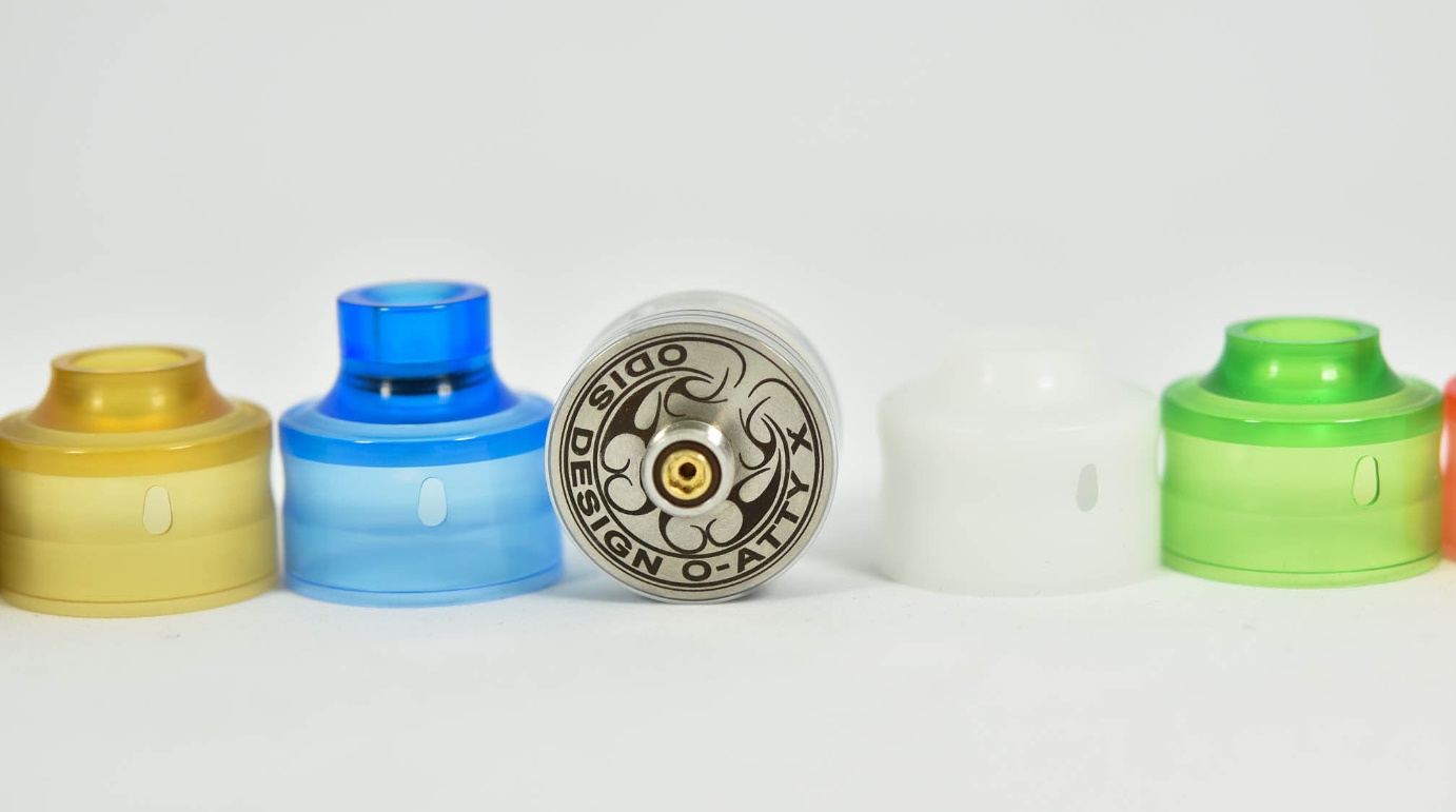 Koncio Mods O-Atty X Top Cap Ansicht Koncio Mods O-Atty X Top Cap-White Delrin