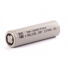 Molicel P26A 2600mAh Ansicht schräg liegend