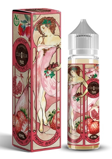 Curieux 1900 Fraise Grenade Ansicht Flasche Curieux 1900 Fraise Grenade