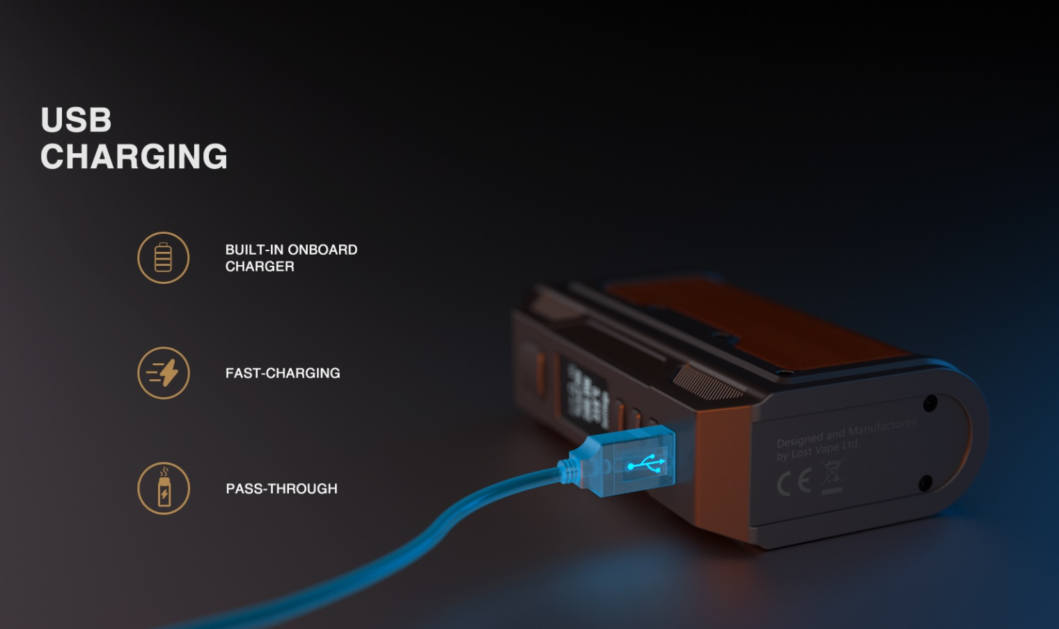 Lost Vape Thelema DNA250C Mod USB Anschluss für Firmware Updates